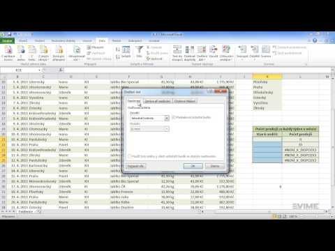 Ověřování dat  v Excelu 2010, zjistit den v týdnu pomocí funkcí - video